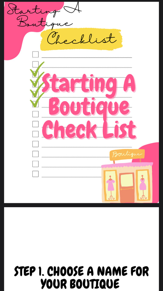 Boutique Starter Guide/Checklist E-Book