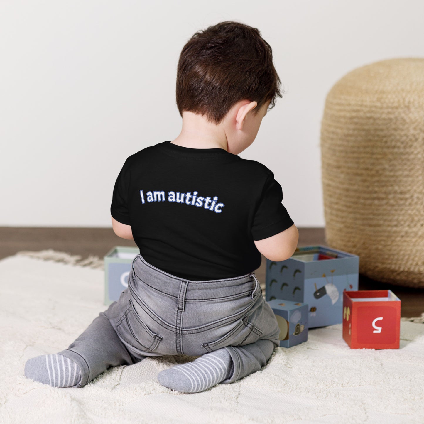 "I am autistic" Jordy Toddler Short Sleeve Tee